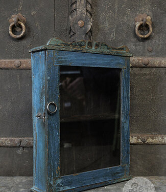 Be-Uniq Oud Hangvitrine Kastje | India | H40xB30xD9 cm