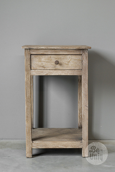 Be-Uniq Oude Bijzettafel | Rustiek Verweerd | H76xB46xD38 cm