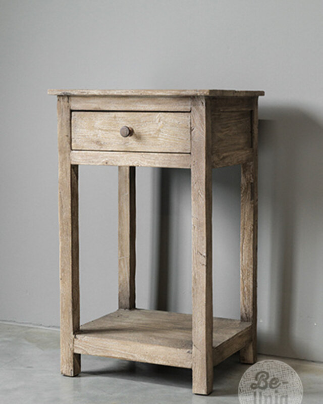 Be-Uniq Oude Bijzettafel | Rustiek Verweerd | H76xB46xD38 cm