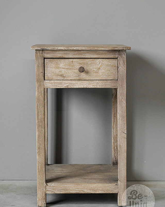 Be-Uniq Unieke Bijzettafel | Rustiek Verweerd | H76xB46xD38 cm