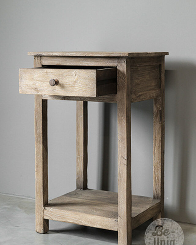 Be-Uniq Unieke Bijzettafel | Rustiek Verweerd | H76xB46xD38 cm