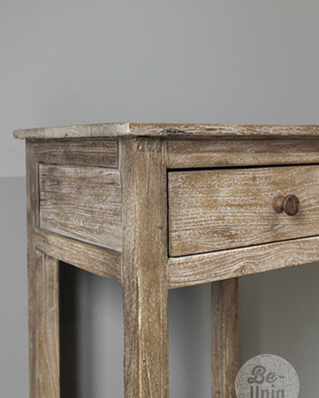 Be-Uniq Unieke Bijzettafel | Rustiek Verweerd | H76xB46xD38 cm