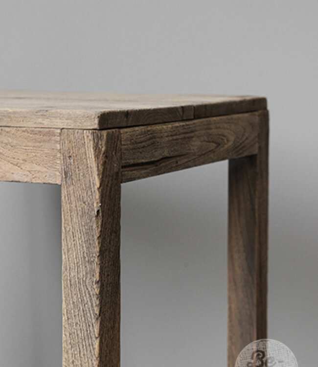 Be-Uniq Oude Bijzettafel | Rustiek Verweerd | H56xB45xD35 cm