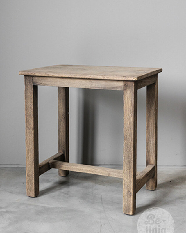 Be-Uniq Oude Bijzettafel | Rustiek Verweerd | H46xB42xD29 cm