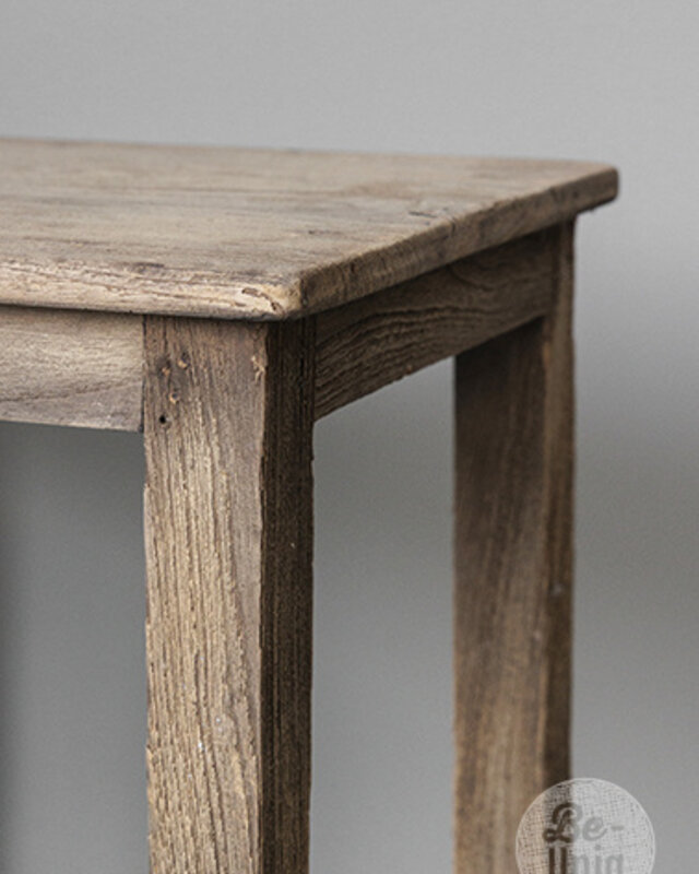 Be-Uniq Oude Bijzettafel | Rustiek Verweerd | H46xB42xD29 cm