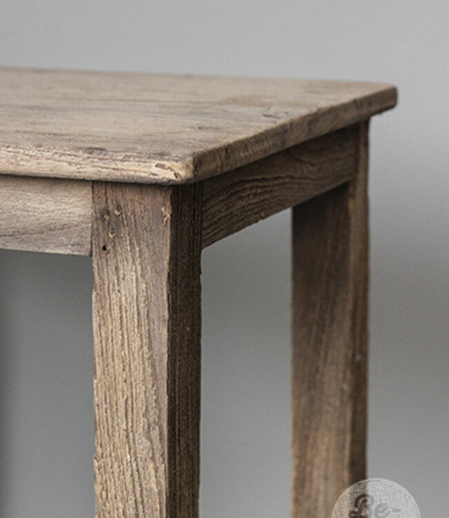 Be-Uniq Oude Bijzettafel | Rustiek Verweerd | H46xB42xD29 cm