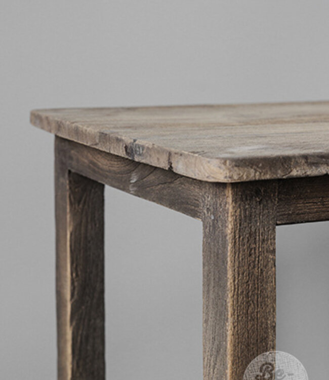 Be-Uniq Oude Bijzettafel | Rustiek Verweerd | H55xB46xD34 cm