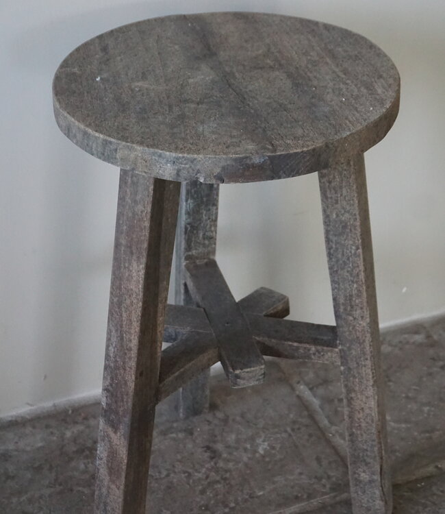 Luksa Home Collection Houten Kruk Travis | H60 x D35 cm