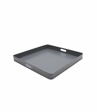 LABEL51 Dienblad | L | Antiek Grijs Metaal | 60x60x6 cm
