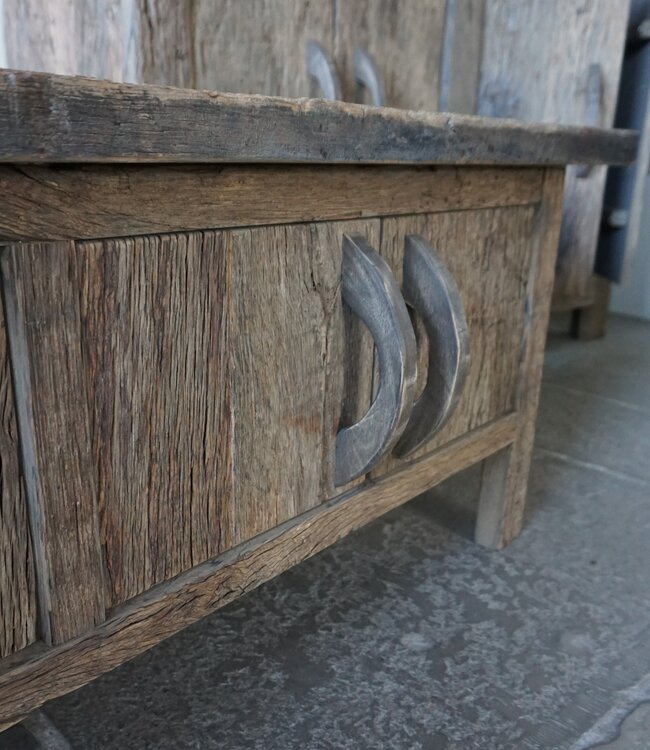 Rene Houtman TV-Meubel Old Farm | Oud Eiken Geborsteld | Kies Maat