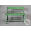 Origineel Oud Schoolbankje | Groen | H58xB78xD30 cm