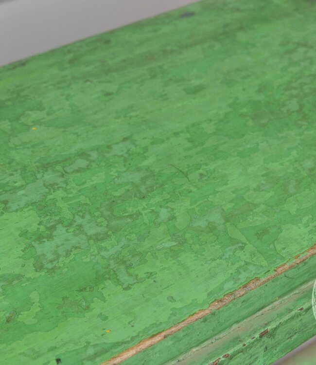 Be-Uniq Origineel Oud Schoolbankje | Groen | H58xB78xD30 cm