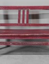 Be-Uniq Origineel Oud Schoolbankje | Rood | H58xB78xD30 cm