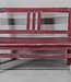 Be-Uniq Origineel Oud Schoolbankje | Rood | H58xB78xD30 cm