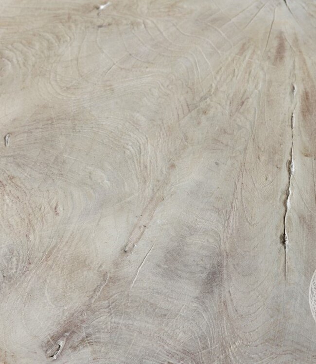 Be-Uniq Bijzettafel Wortelhout | Vergrijsd | H46xB50xD50 cm