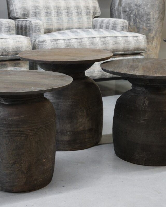 Be-Uniq Bijzettafel Oude Pot | Antique Grey | 2 Maten