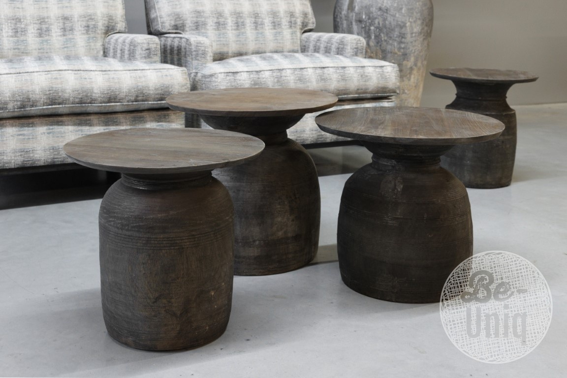 Be-Uniq Bijzettafel Oude Pot | Antique Grey | 2 Maten