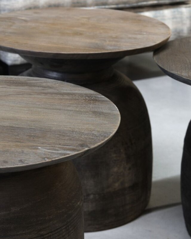 Be-Uniq Bijzettafel Oude Pot | Antique Grey | 2 Maten