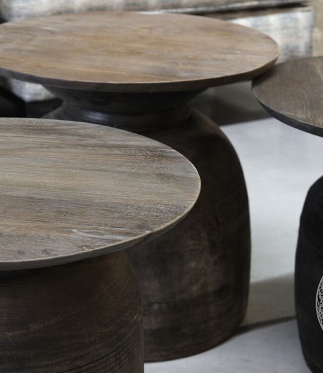 Be-Uniq Bijzettafel Oude Pot | Antique Grey | 2 Maten