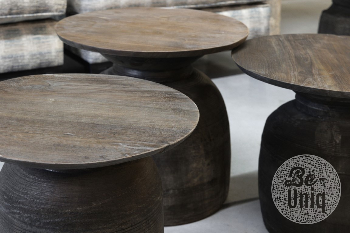 Be-Uniq Bijzettafel Oude Pot | Antique Grey | 2 Maten