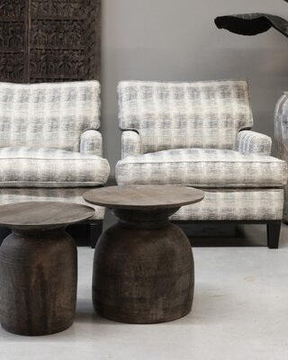 Be-Uniq Bijzettafel Oude Pot | Antique Grey | 2 Maten