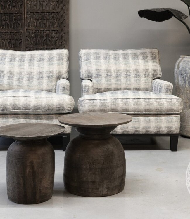 Be-Uniq Bijzettafel Oude Pot | Antique Grey | 2 Maten