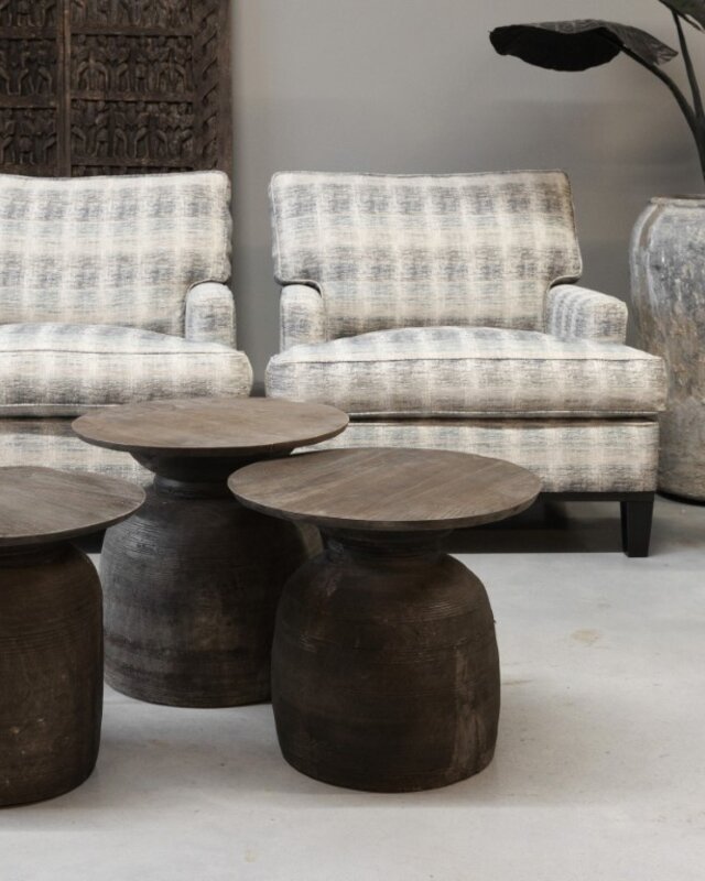Be-Uniq Bijzettafel Oude Pot | Antique Grey | 2 Maten