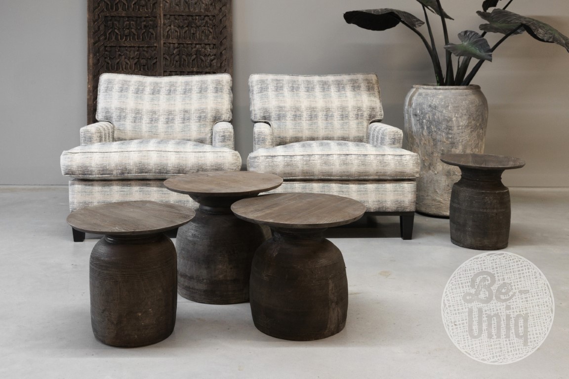 Be-Uniq Bijzettafel Oude Pot | Antique Grey | 2 Maten
