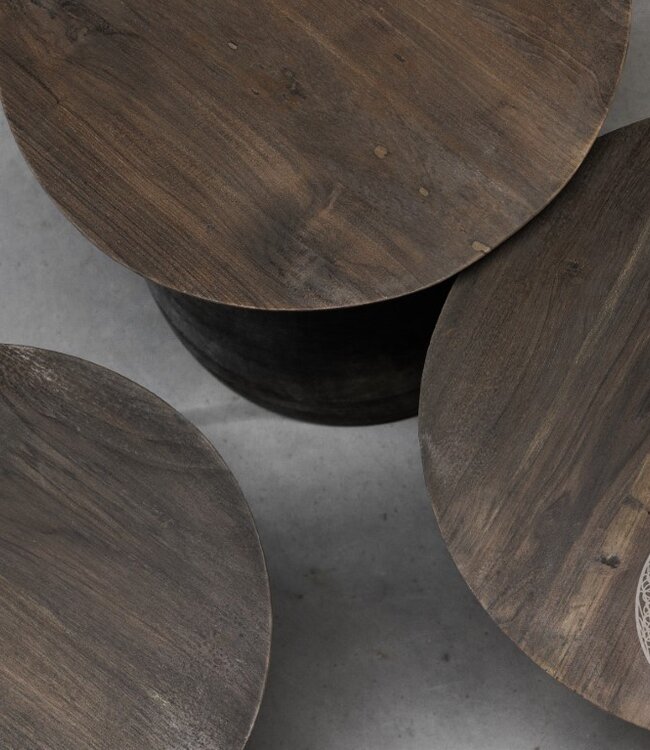 Be-Uniq Bijzettafel Oude Pot | Antique Grey | 2 Maten