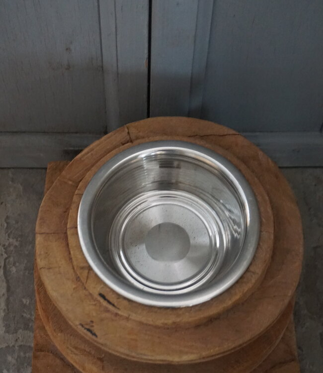 Rene Houtman Voerbak | Oud Indische Poer | H20 x D25 cm