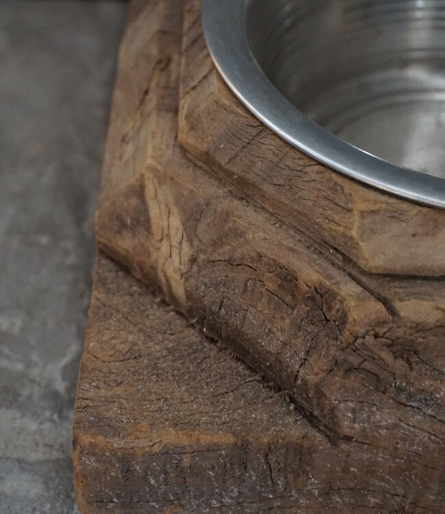 Rene Houtman Voerbak | Oud Indische Poer | H9 x D20 cm