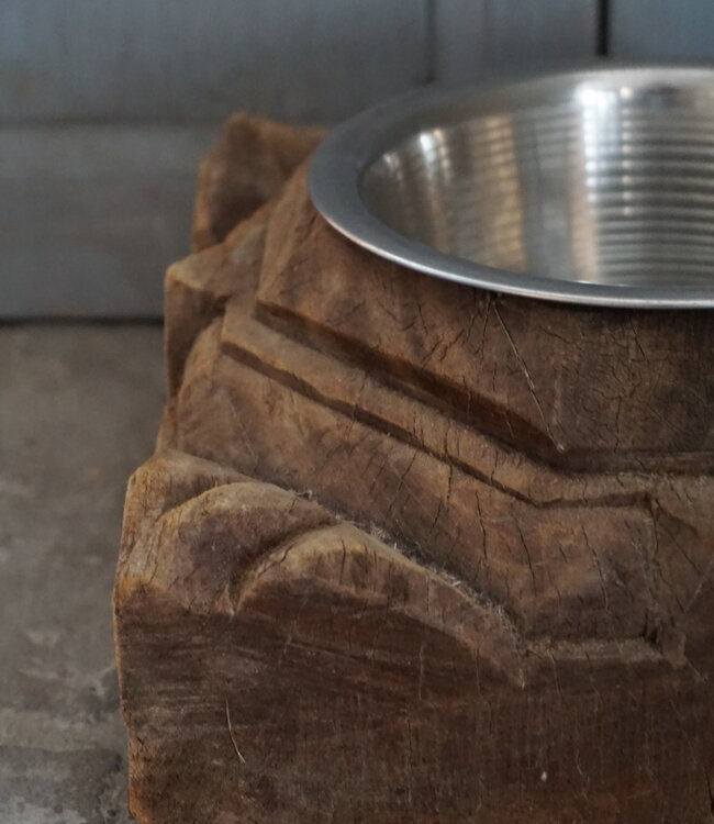 Rene Houtman Voerbak | Oud Indische Poer | H15 x D22 cm