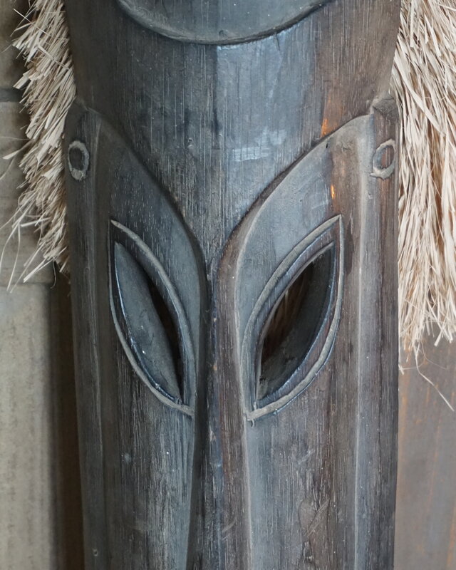 Rene Houtman Houten Tribal Masker | Indonesisch | H106 x B17 cm