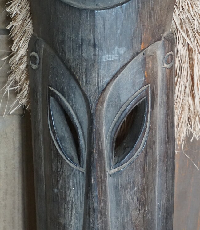 Rene Houtman Houten Tribal Masker | Indonesisch | H106 x B17 cm