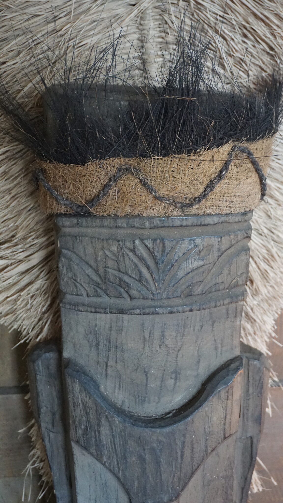 Rene Houtman Houten Tribal Masker | Indonesisch | H103 x B15 cm