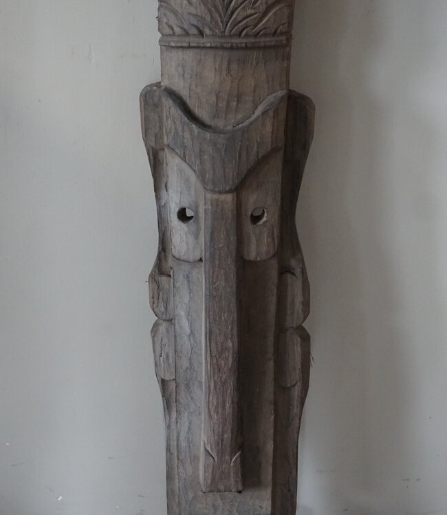 Rene Houtman Houten Tribal Masker | Indonesisch | H103 x B15 cm