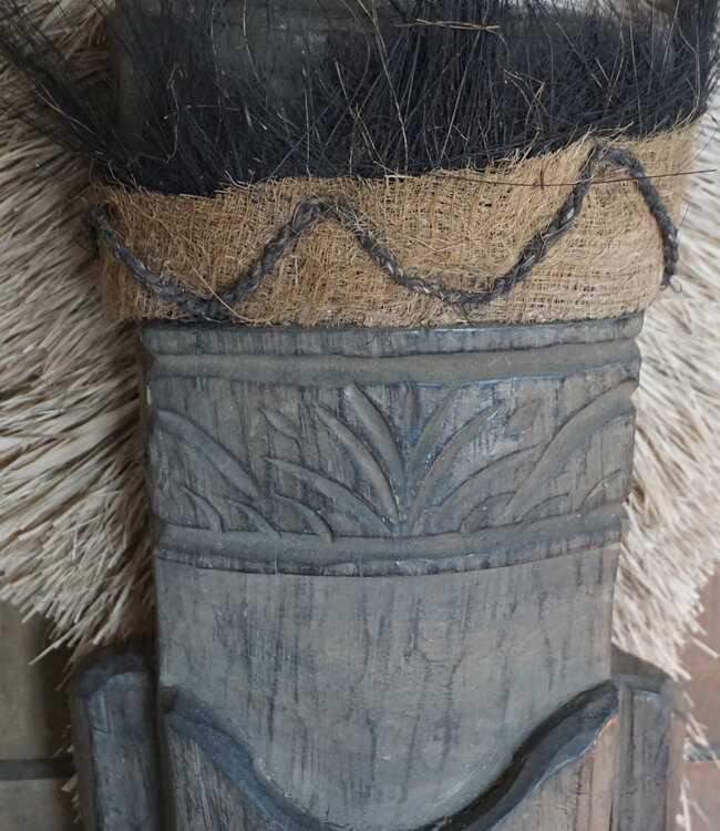 Rene Houtman Houten Tribal Masker | Indonesisch | H103 x B15 cm