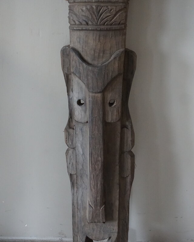 Rene Houtman Houten Tribal Masker | Indonesisch | H103 x B15 cm