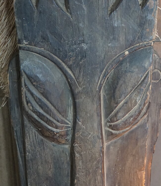 Rene Houtman Houten Tribal Masker | Indonesisch | H108 x B20 cm