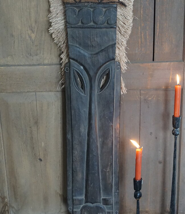 Rene Houtman Houten Tribal Masker | Indonesisch | H107 x B17 cm