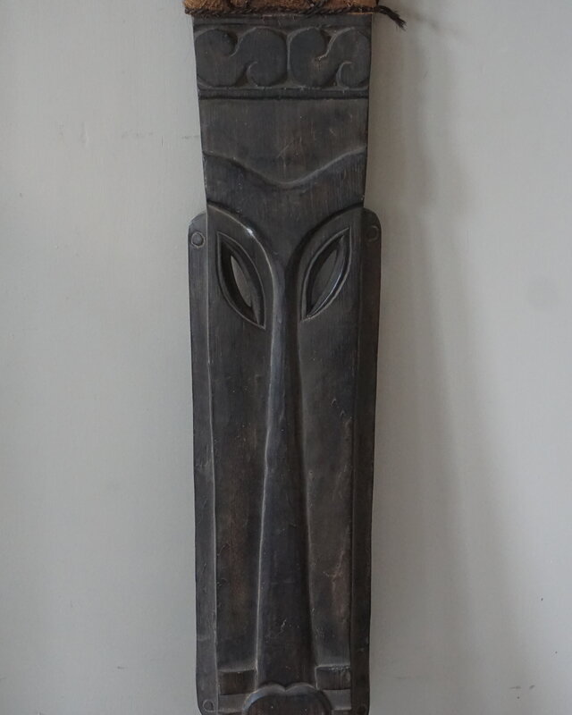 Rene Houtman Houten Tribal Masker | Indonesisch | H107 x B17 cm