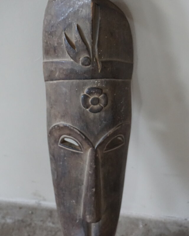 Rene Houtman Houten Tribal Masker | Indonesisch | H60 x B14 cm