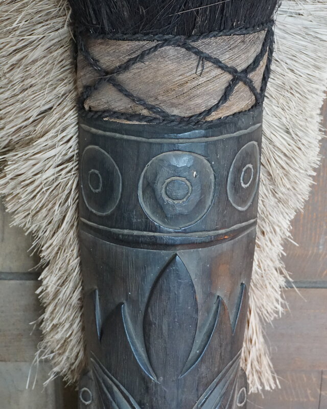 Rene Houtman Houten Tribal Masker | Indonesisch | H105 x B16 cm