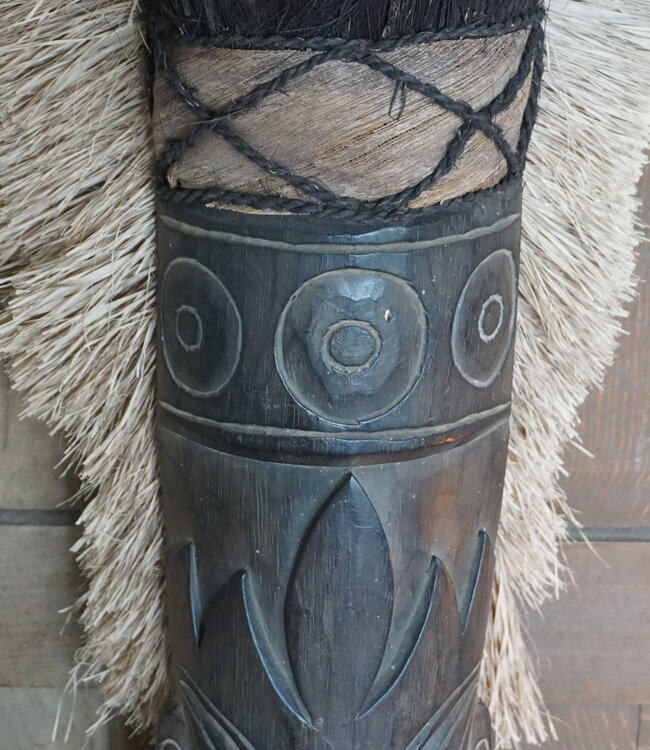 Rene Houtman Houten Tribal Masker | Indonesisch | H105 x B16 cm