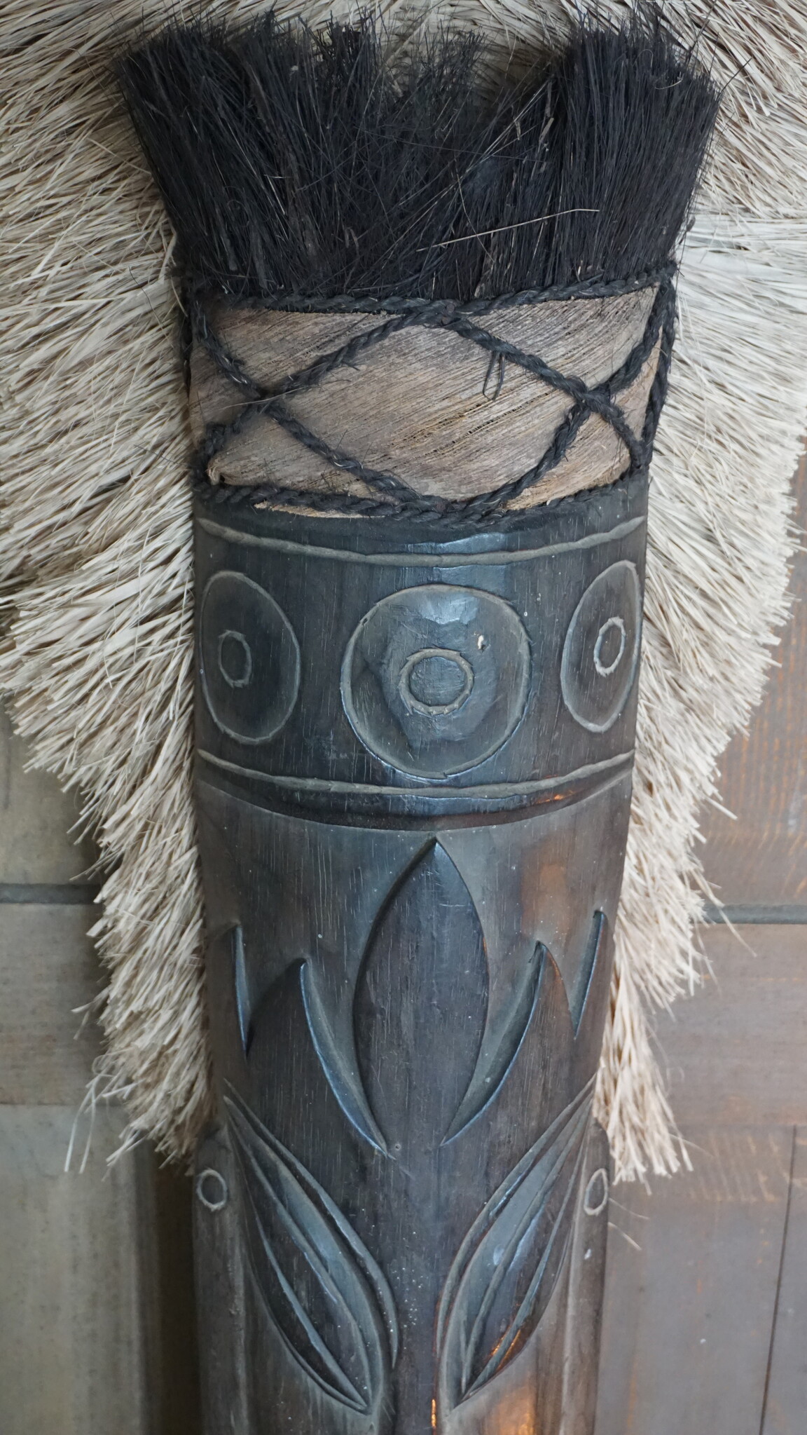Rene Houtman Houten Tribal Masker | Indonesisch | H105 x B16 cm