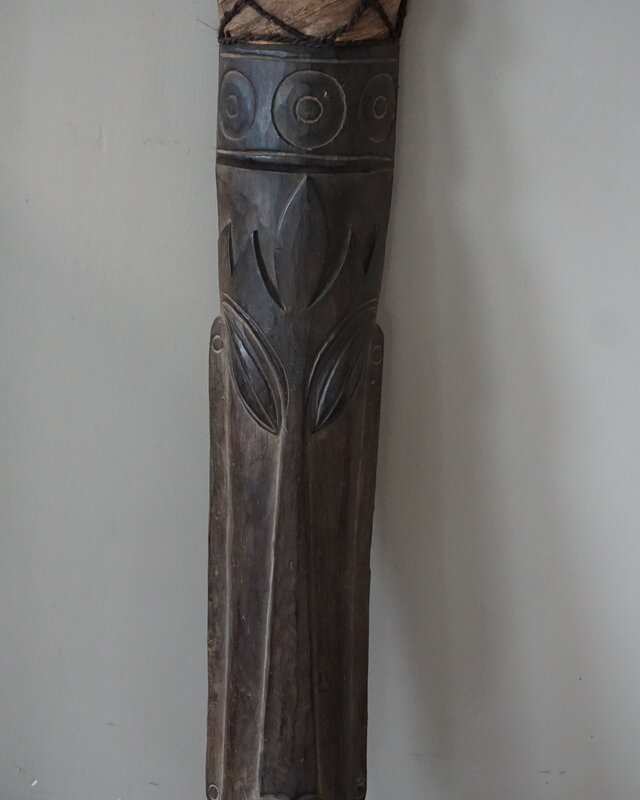 Rene Houtman Houten Tribal Masker | Indonesisch | H105 x B16 cm
