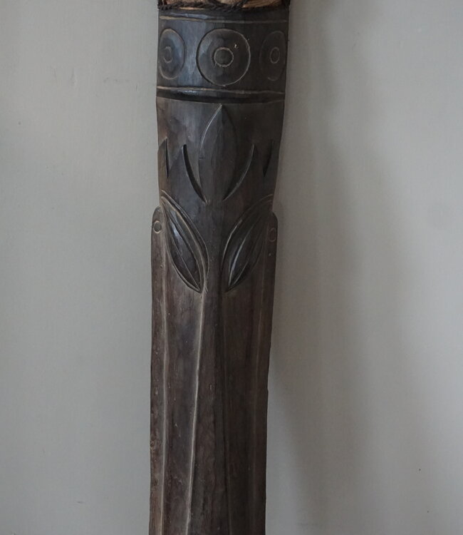 Rene Houtman Houten Tribal Masker | Indonesisch | H105 x B16 cm