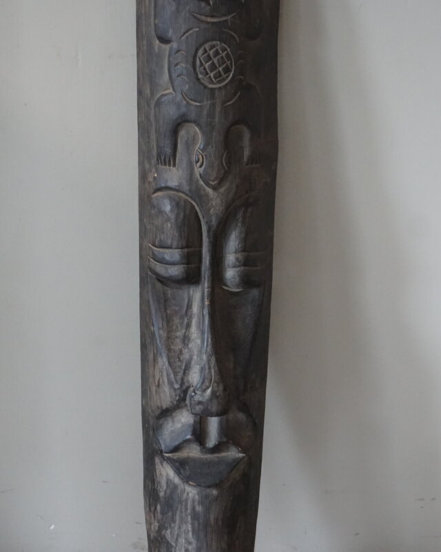 Rene Houtman Houten Tribal Masker | Indonesisch | H100 x B19 cm