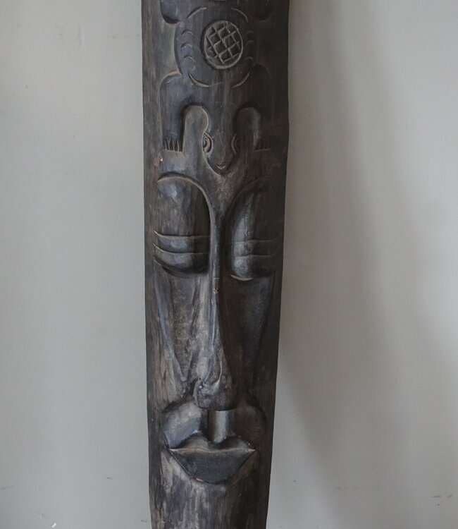 Rene Houtman Houten Tribal Masker | Indonesisch | H100 x B19 cm