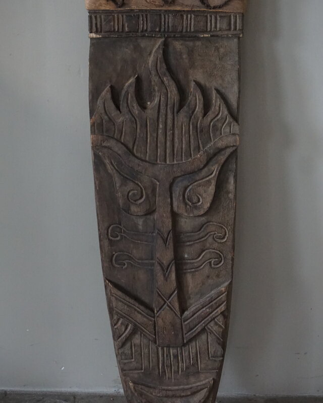 Rene Houtman Houten Tribal Masker | Indonesisch | H103 x B30 cm